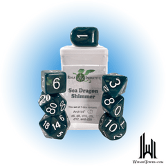 SET OF 7 DICE: SEA DRAGON SHIMMER